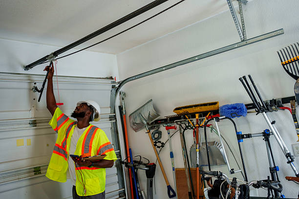 Professional Garage Door Panel Replacement technician working in Ball Pond, CT